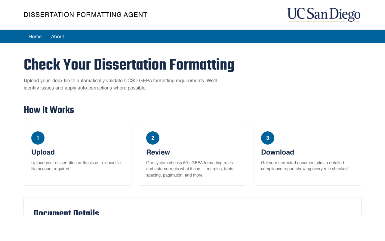 Dissertation Formatting Agent